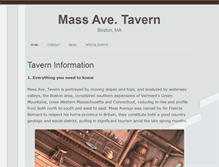 Tablet Screenshot of massavetavern.com